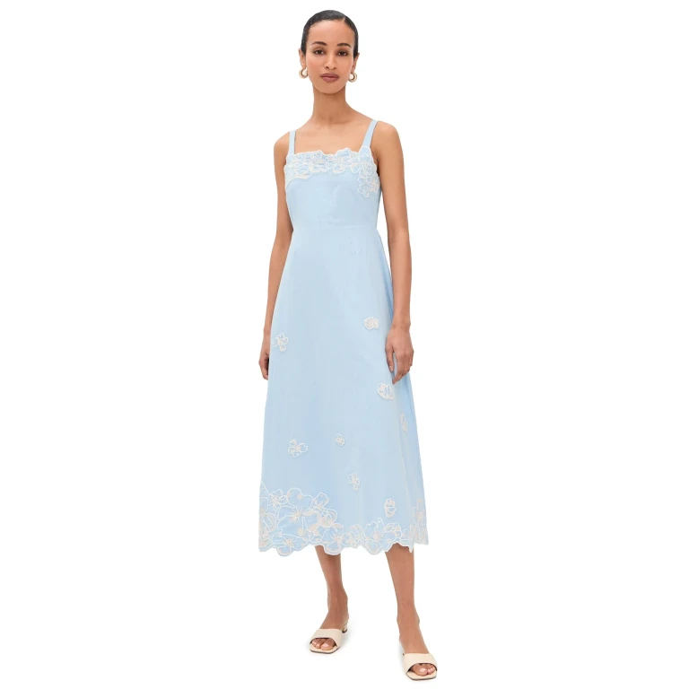Cleobella Marceline Midi Dress Glacier Lake S