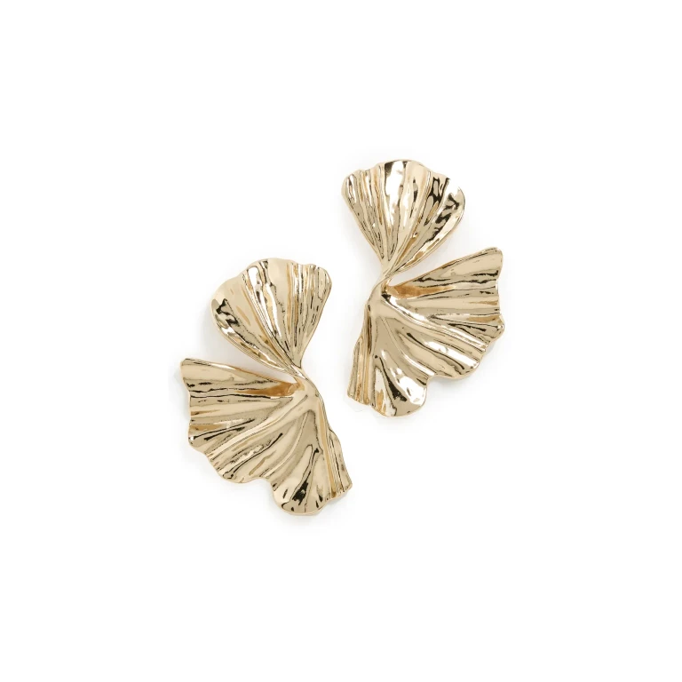 SHASHI Palmera Earrings Gold One Size