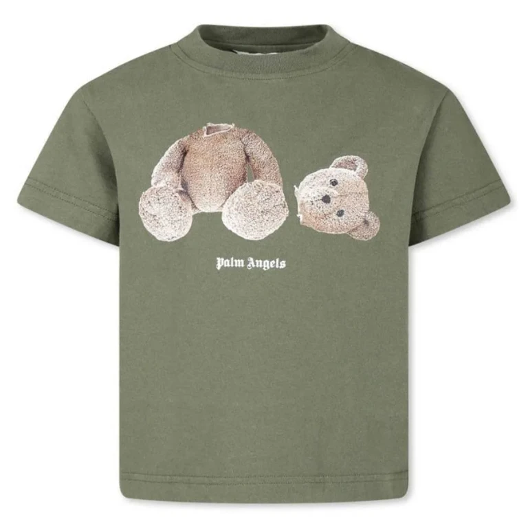 Palm Angels Kids Teddy Bear Cotton T-Shirt