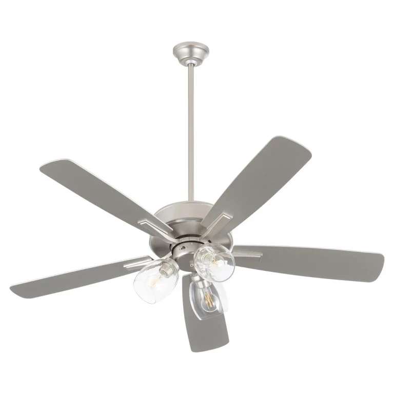 Satin Nickel 52" Ceiling Fan from the Ovation Collection