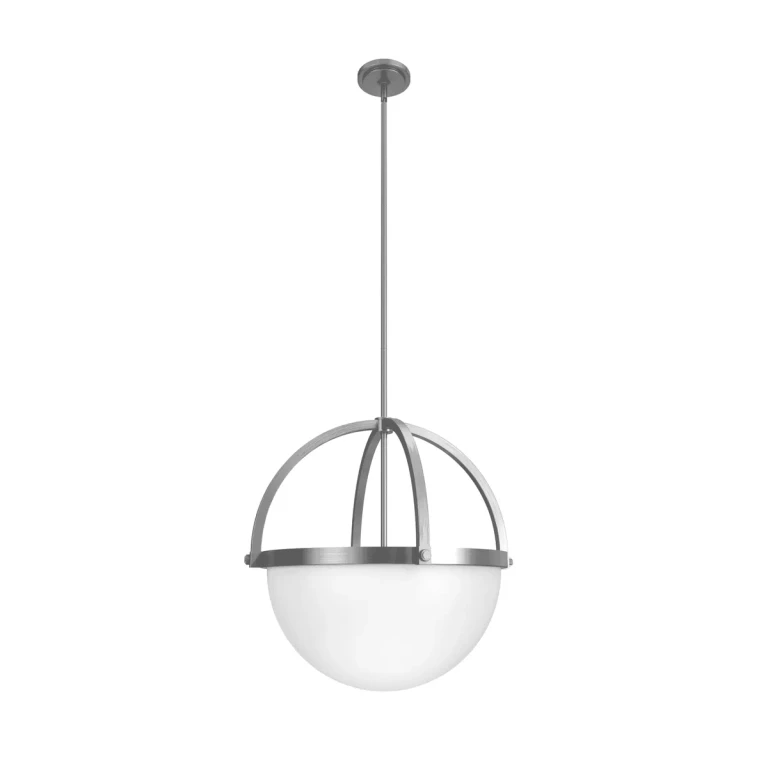 Brushed Nickel Four Light Pendant from the Wedgefield Collection