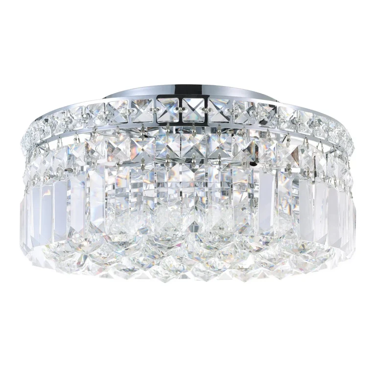 Chrome Four Light Flush Mount from the Colosseum Collection