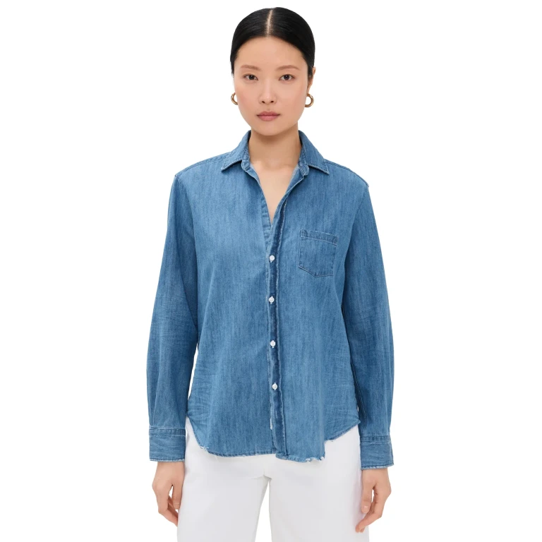 Frank & Eileen Eileen Denim Relaxed Button Down Shirt Vintage Stonewashed Indigo M