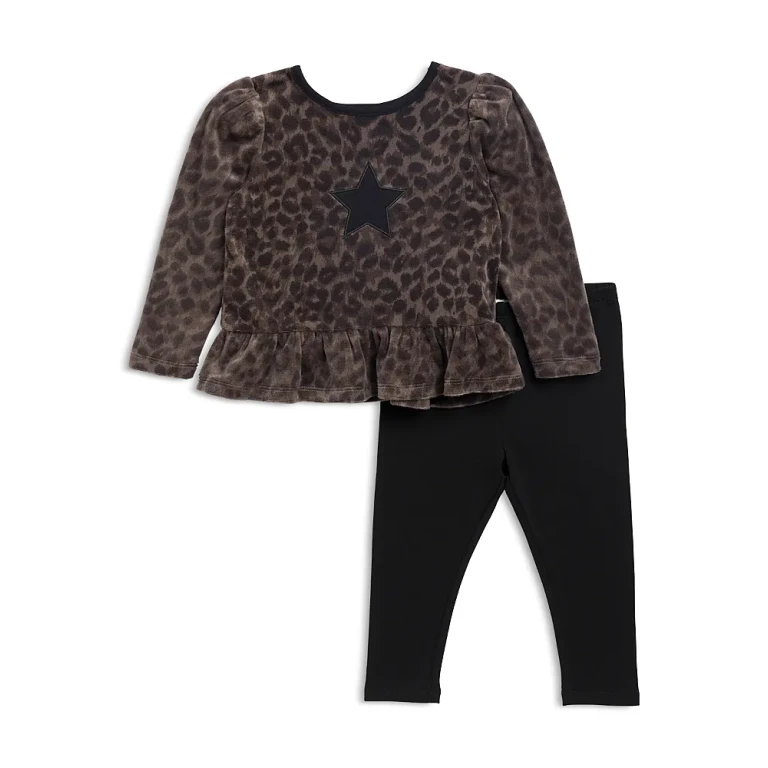 Splendid Girls' Cheetah Girl Long Sleeved Top & Leggings Set - Baby