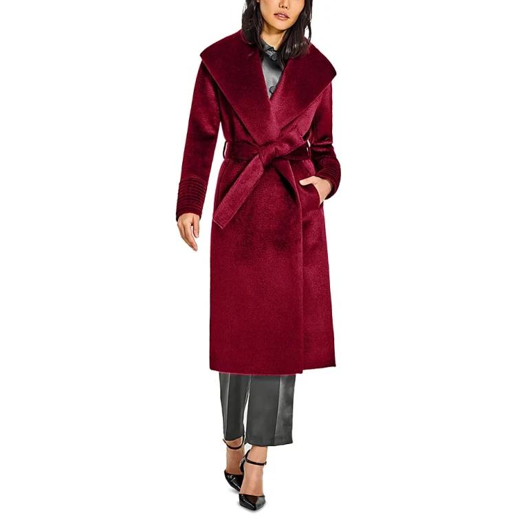 Sentaler Suri Shawl Collar Long Wrap Coat