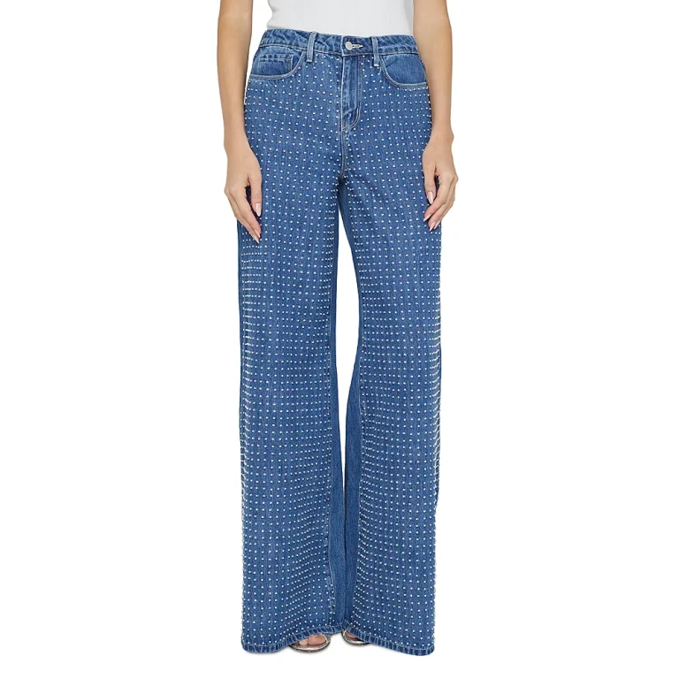 L'Agence Quincy High Rise Wide Leg Jeans in Glendora