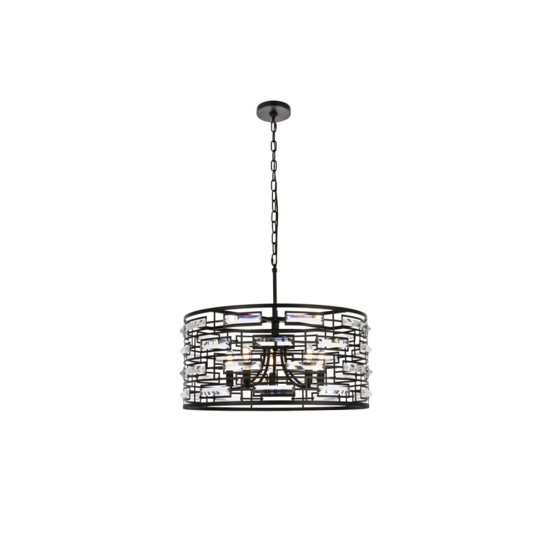 Black Five Light Pendant from the Kennedy Collection
