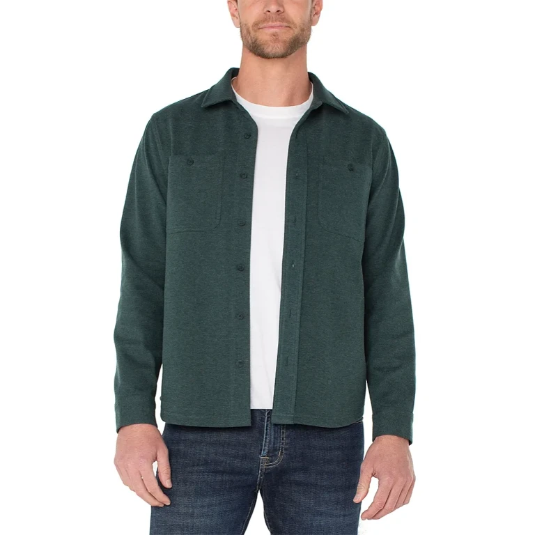 Liverpool Los Angeles Long Sleeve Button Front Knit Shirt