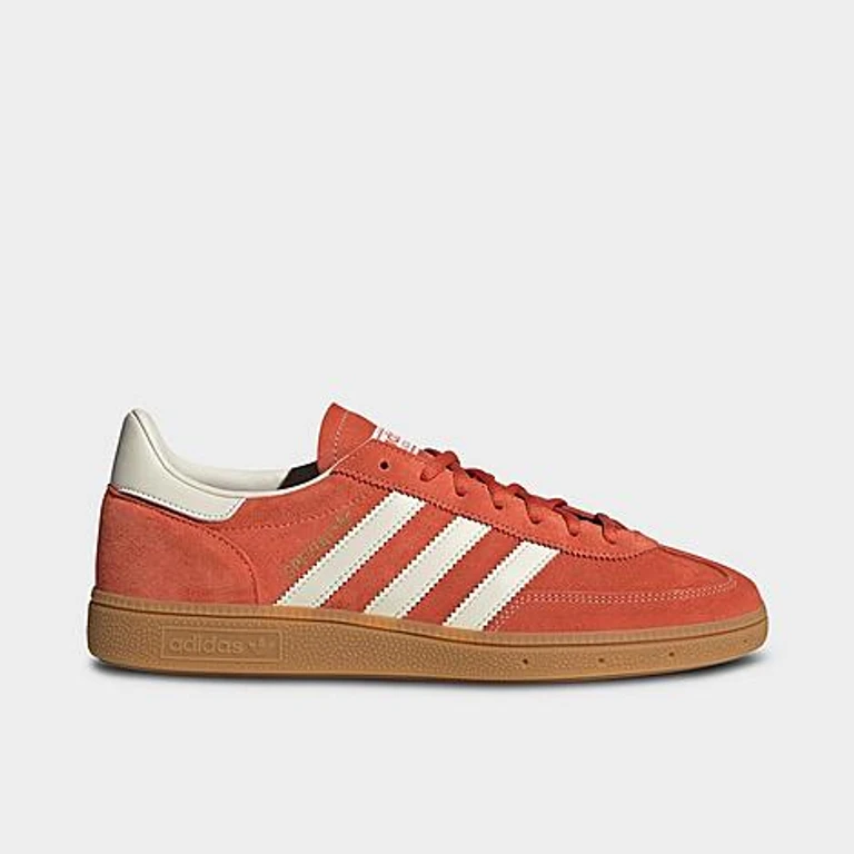 adidas Men's Originals Handball Spezial Casual Shoes in Preloved Red/Cream White/Crystal White Size: 4.0