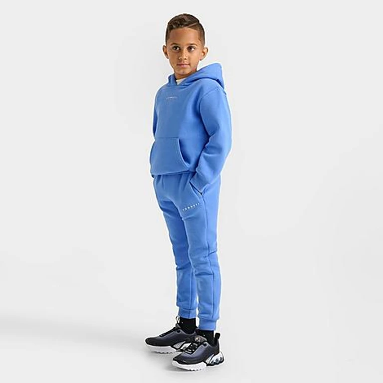 Sonneti Little Kids London Pullover Hoodie Set in Marina Size: 4