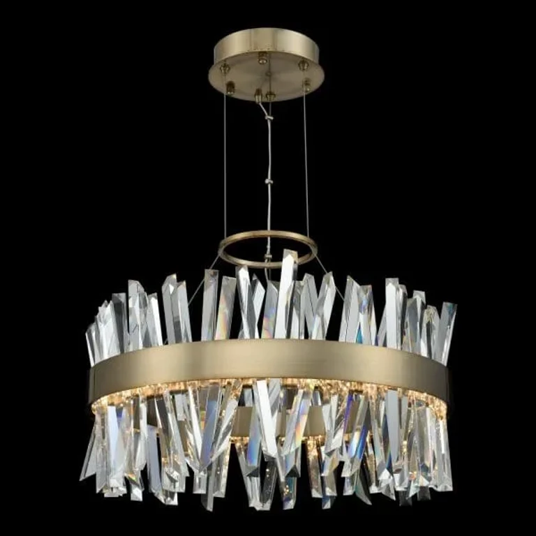 Glacier Pendant Light in Brushed Champagne Gold
