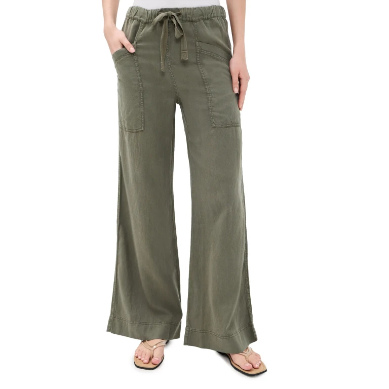 Faherty Topanga Drape Pants Thyme M