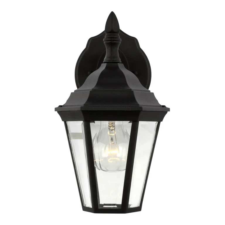 Bakersville 1-Light Outdoor Wall Lantern in Black