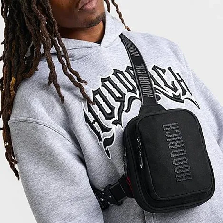 Oversized Clip Mini Crossbody Bag in Black