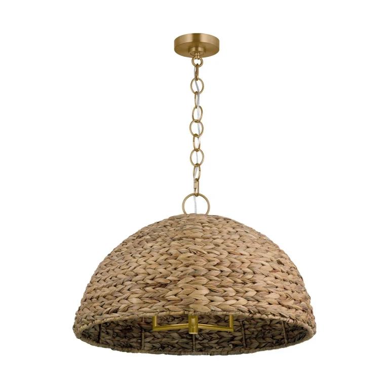 Burnished Brass Pendant from the Cay Collection