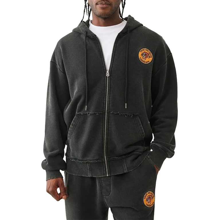 True Religion Tiger Vintage Zipper Hoodie