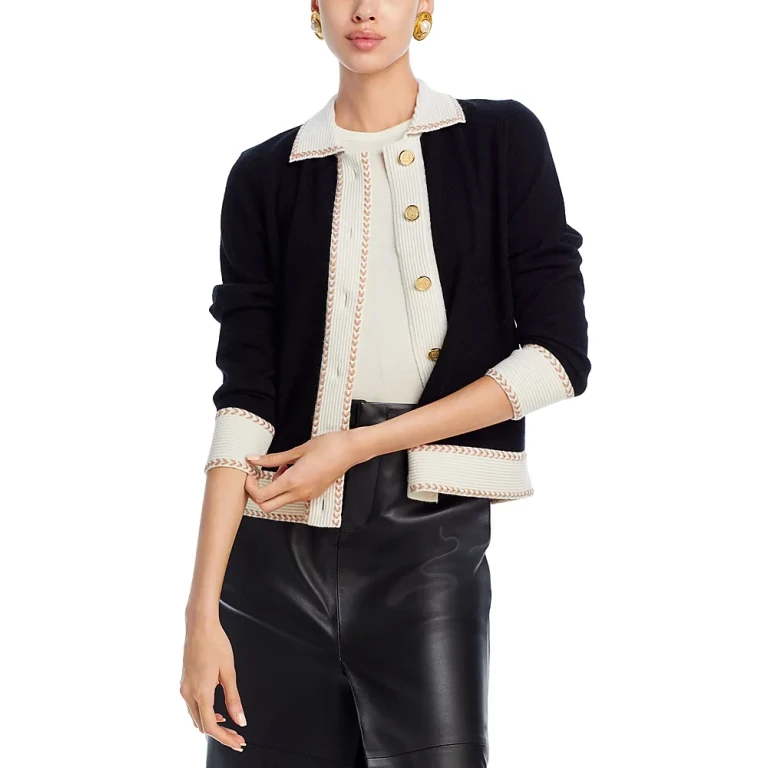 Contrast Trim Cardigan - Exclusive