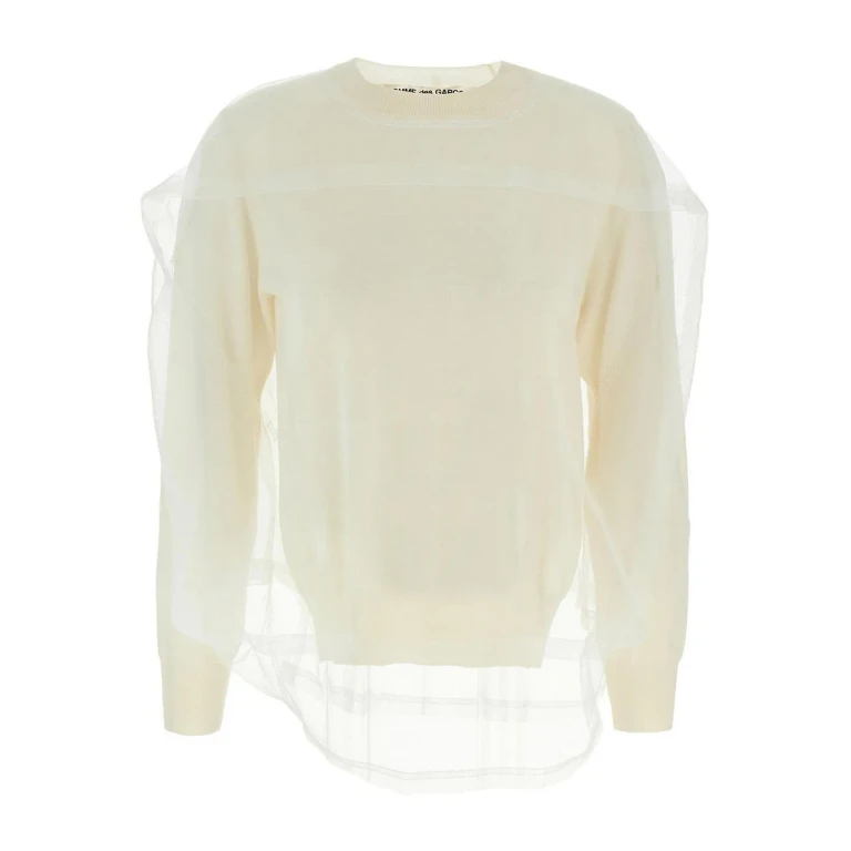 Comme des Garçons Ronde Hals Trui - Wit