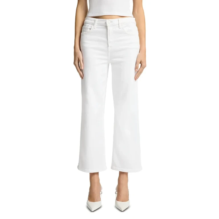 7 For All Mankind Cropped Alexa High Rise Jeans in Soleil