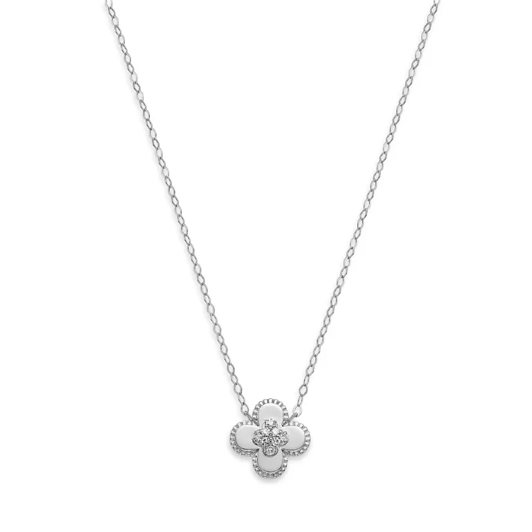 Diamond Clover Pendant Necklace