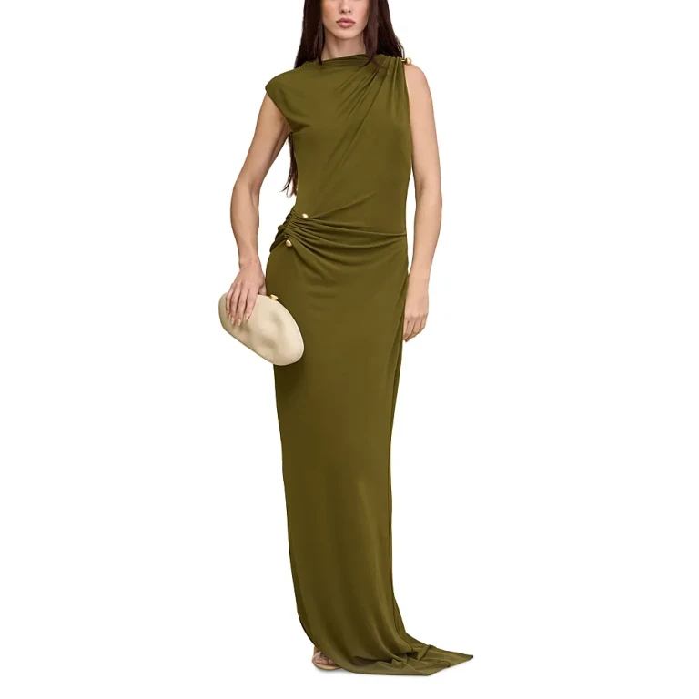 Cult Gaia Izola Ruched Maxi Dress