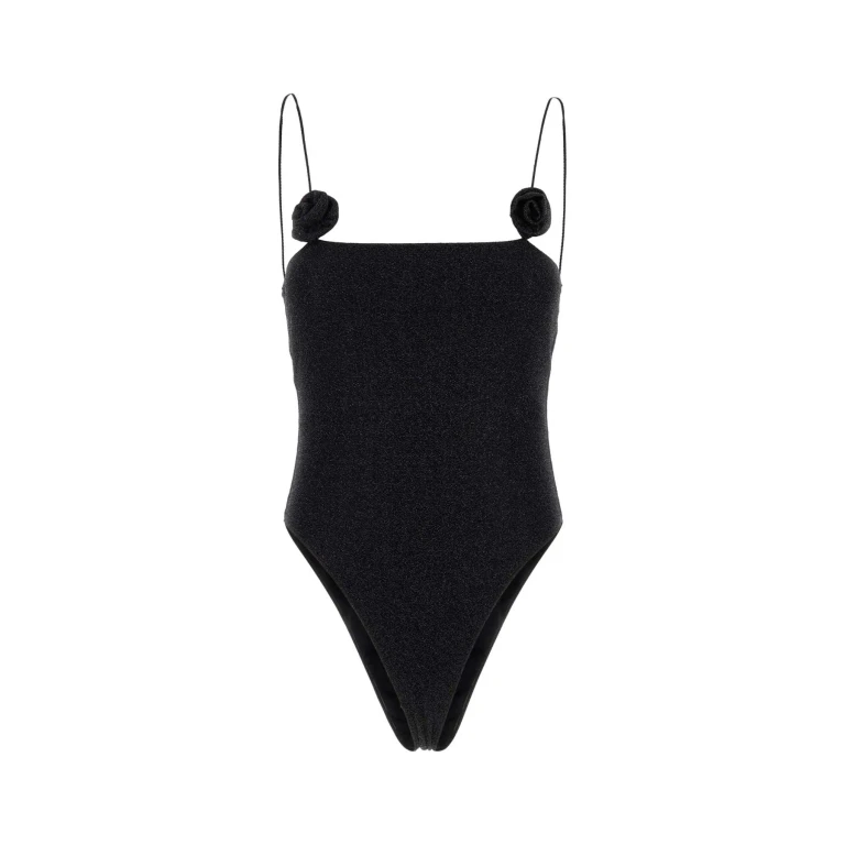 Oseree Black Nylon Blend Swimsuit