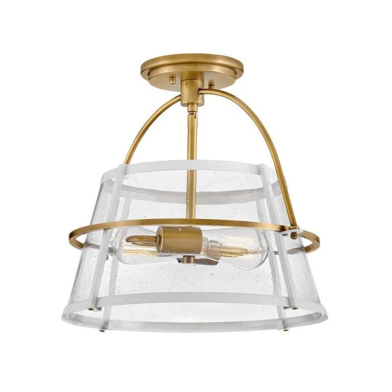 Heritage Brass LED Semi-Flush Mount from the Tournon Collection