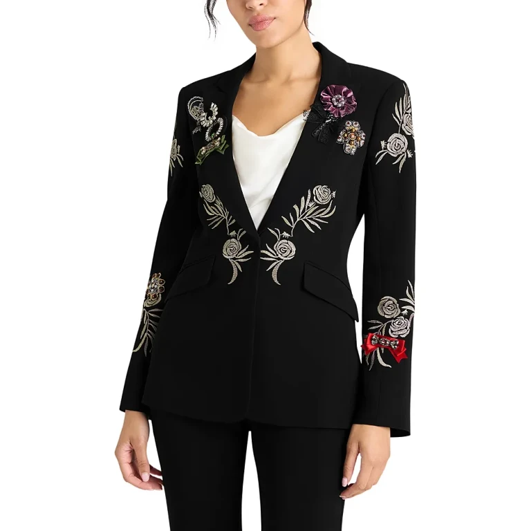Cinq a Sept Heritage Rose Embroidered Blazer