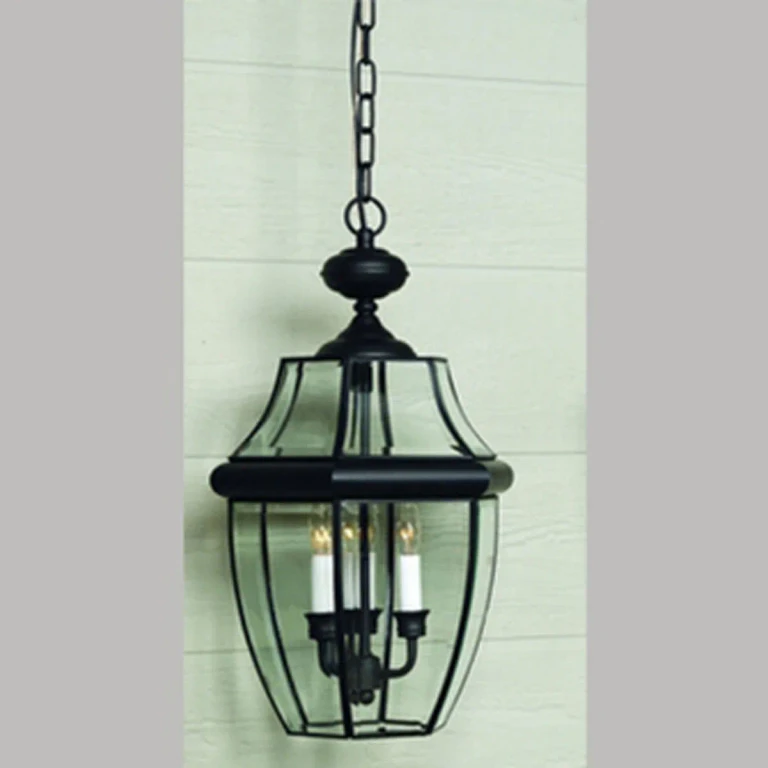 Newbury 4-Light Outdoor Hanging Lantern in Mystic Black