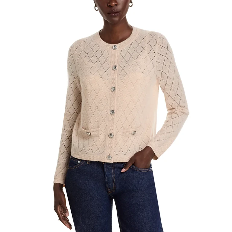 Cashmere Crewneck Cardigan Sweater - Exclusive