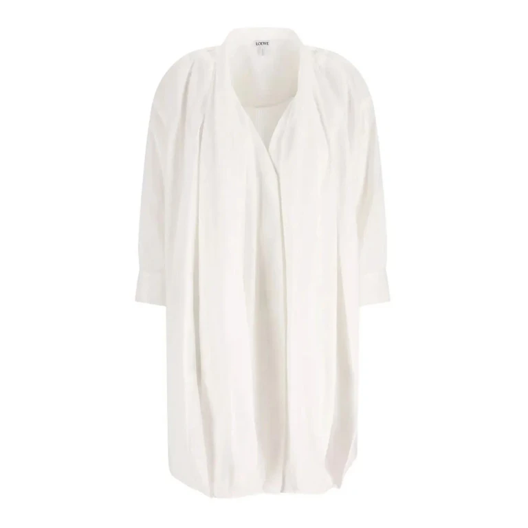 Loewe Robe Au Genou - Blanc