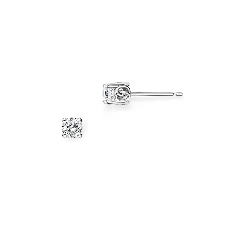 Diamond Stud Earrings in 14K White Gold, 0.33 tcw