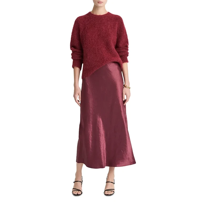 Vince Side Slit Slip Skirt