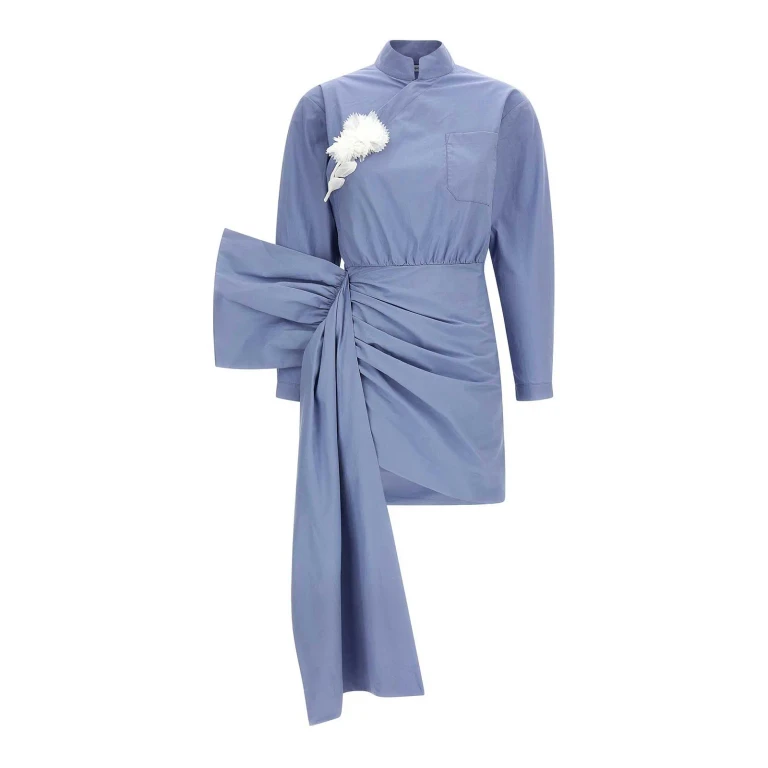 Self Portrait Pull Col Roulé - Bleu Clair