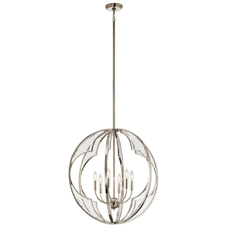 Polished Nickel Chandelier from the Montavello Collection