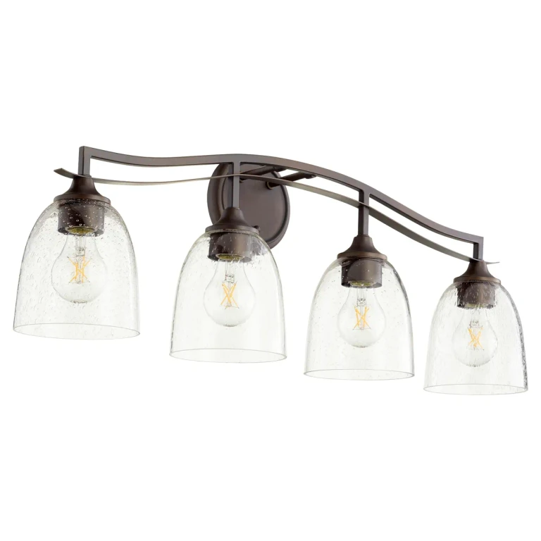 Quorum Jardin 4-Light 10" Bathroom Vanity Light in Oiled Bronze