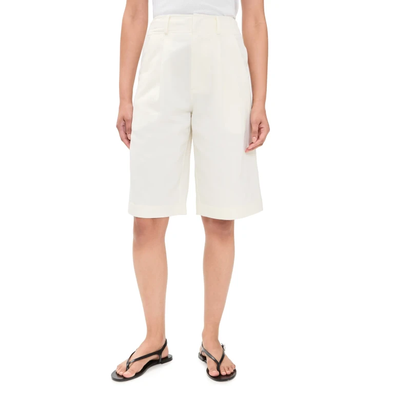 Apiece Apart Bari Bermuda Shorts Cream 0