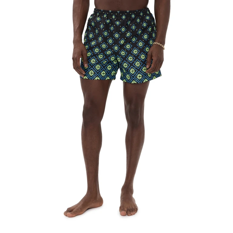 Casablanca Degrade Monogram Printed Swim Shorts Black L