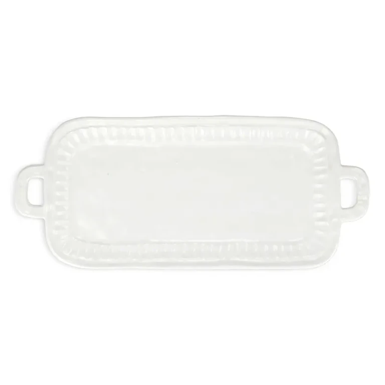 Vietri Pietra Serena Handled Rectangular Platter