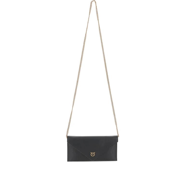 Pinko Flat Purse Mini Black Leather Borsa - Women
