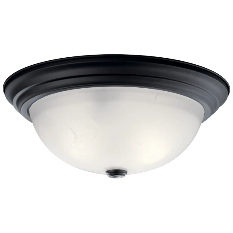 Black Three Light Flush Mount from the No Family Collection