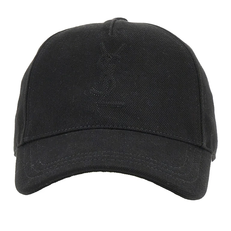 SAINT LAURENT 'Cassandre' denim baseball hat Man 57