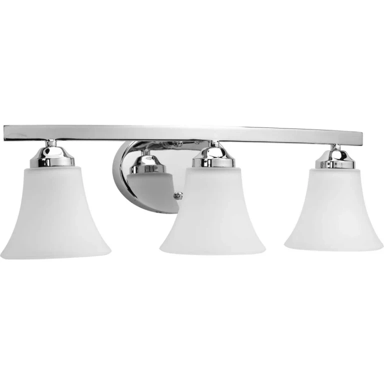 Polished Chrome Three Light Bath Bracket from the Adorn Collection