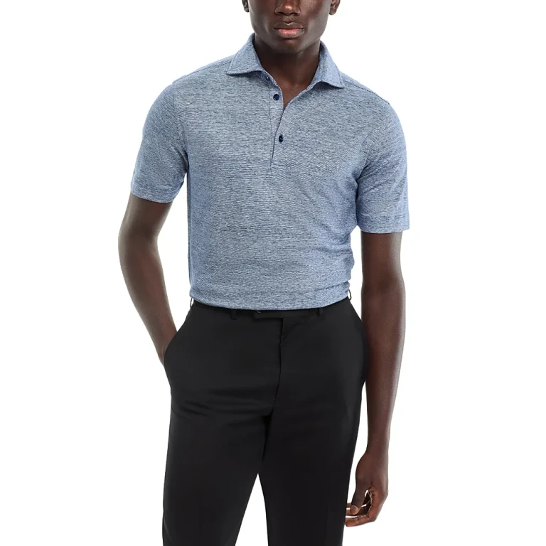 Maurizio Baldassari Wool & Linen Melange Jersey Polo