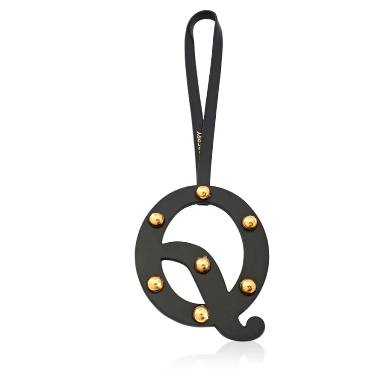 Burberry Studded Leather Alphabet Q Charm