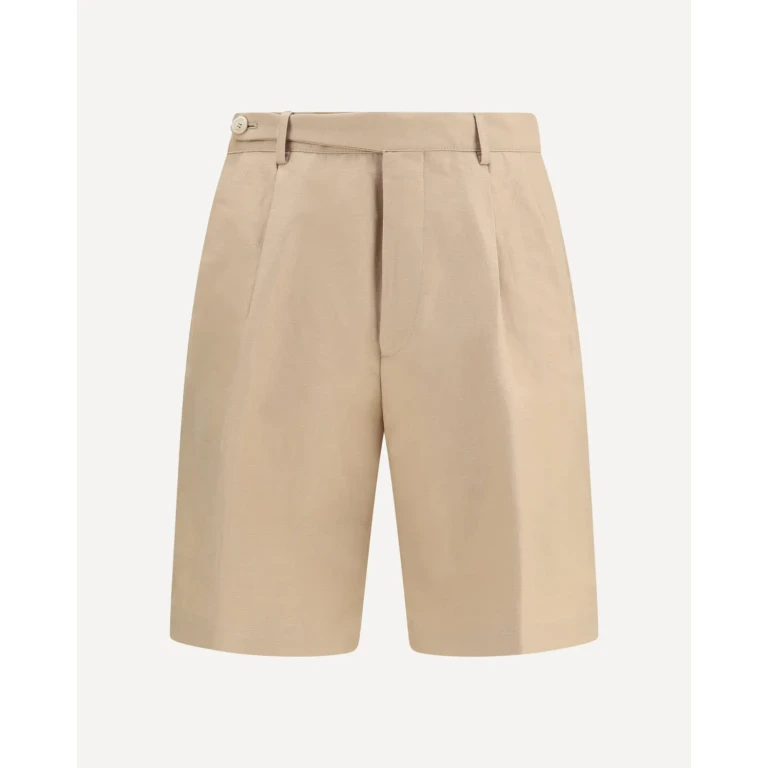 BRUNELLO CUCINELLI Cotton and linen Shorts Male 50