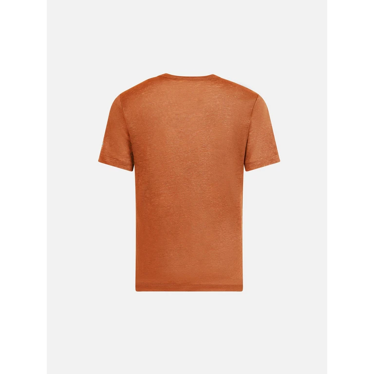 Mc2 Saint Barth Orange Linen Jersey T-Shirt Alex