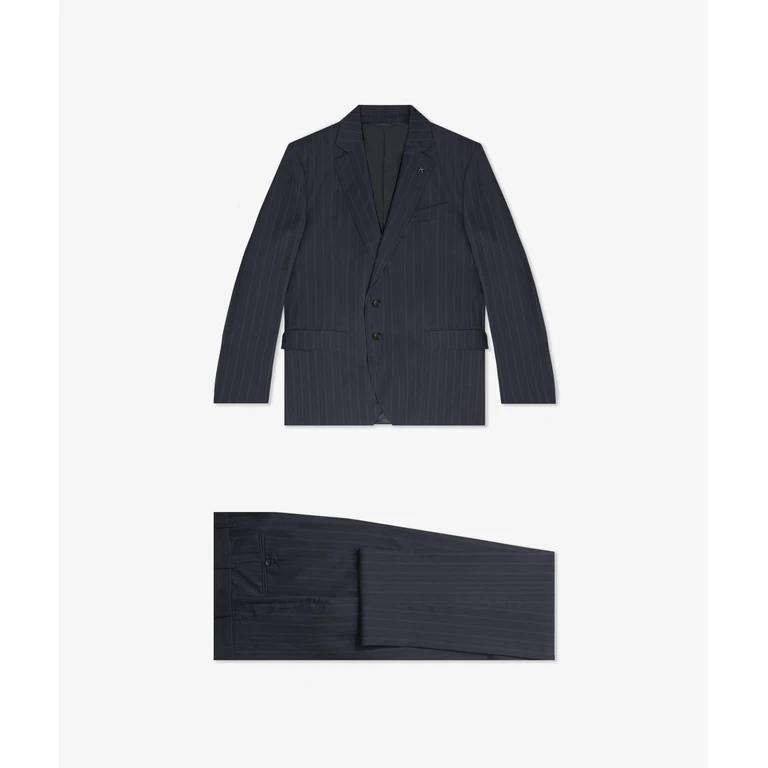 Larusmiani Single-Breasted Cashmere And Wool Suit Nairobi Blue Tailored Made - Men