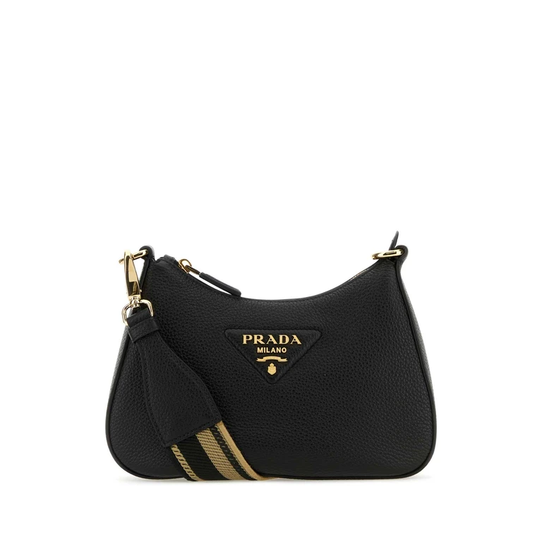 Prada Black Leather Crossbody Bag Neroc1 Vitello Borse A Tracolla - Women