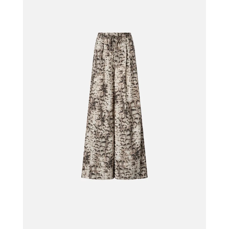 Pinko Pantalon large à imprimé serpent